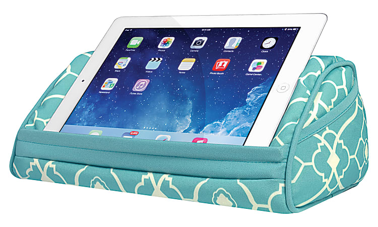 LapGear Designer Tablet Pillow 5 H x 12 W x 6 D Aqua 35512 - Office Depot