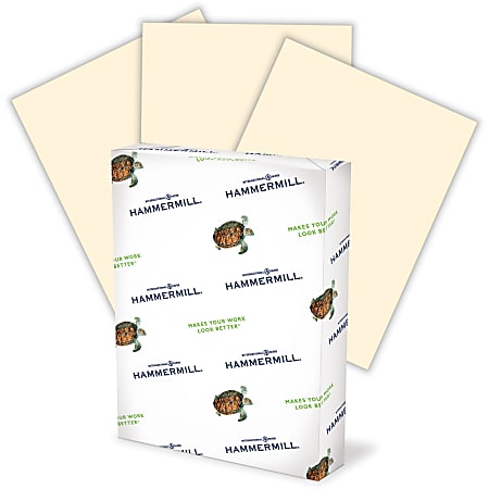 Hammermill® Multi-Use Color Copier Paper,  Letter Size (8 1/2" x 11"), Case Of 5000 Sheets, 20 Lb, Ivory