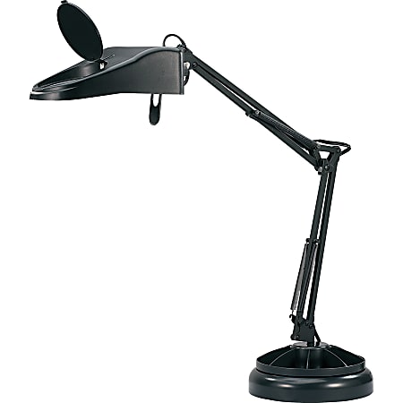 Lorell® LED Architect-style Magnifying Lamp, Black