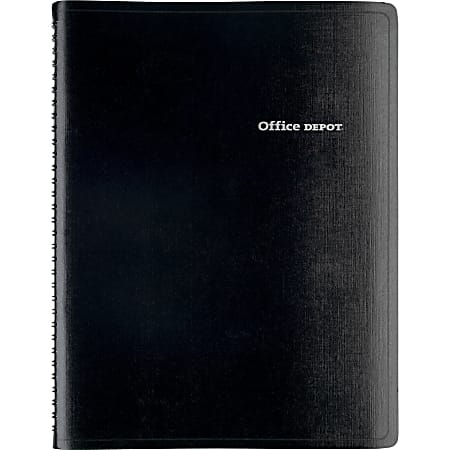 Office Depot® Brand Undated Daily Planner, 8 1/2" x 11", Black