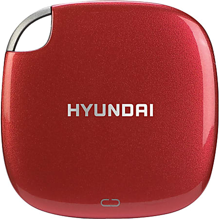 Hyundai 1TB Portable External Solid State Drive, 6KD179, Candy Apple Red