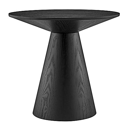 Eurostyle Wesley Round Side Table, 21-1/2”H x 23-1/2”W x 23-1/2”D, Black