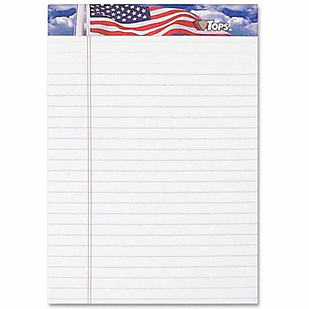 TOPS American Pride Binding Legal Writing Tablet - Jr.Legal - 50 Sheets - Strip - 16 lb Basis Weight - Jr.Legal - 5