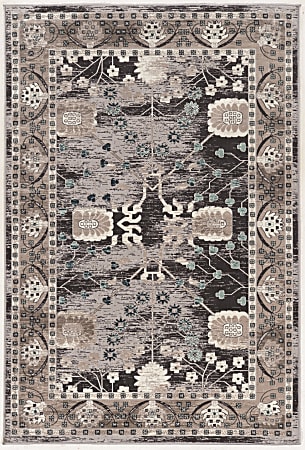 Linon Paramount Area Rug, 2' x 3', Zeigler, Gray/Charcoal