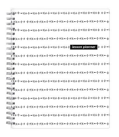 Blue Sky™ Teacher Weekly/Monthly Academic Planner, 7" x 9", Math Stripe, July 2019 to June 2020