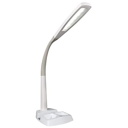 OttLite® Wellness Series LED Desk Lamp With Charging Station, 26-1/4"H, White