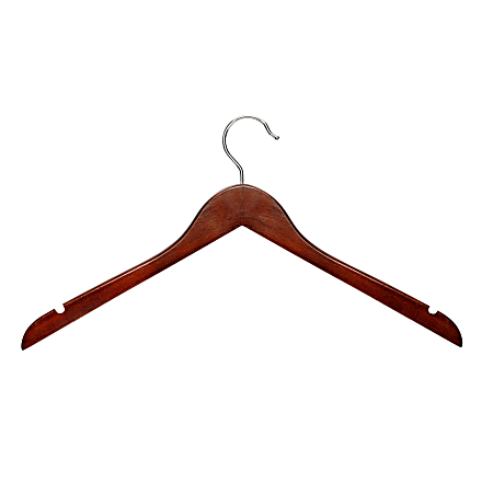 Honey-Can-Do Wood Top Hangers, Cherry, Pack Of 20