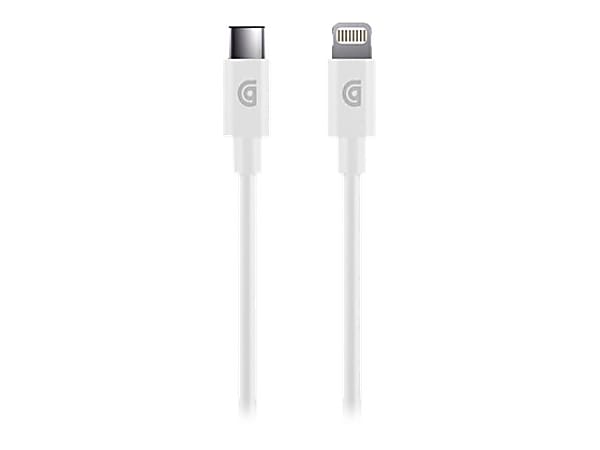 Griffin - Charging / data cable - Lightning male to 24 pin USB-C male - 6 ft - white