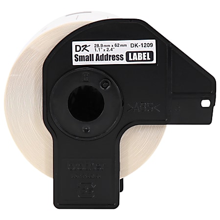 Brother® Genuine DK-120924PK Small Address Paper Label Rolls, 1-1/8" x 2-7/16", White, 800 Labels Per Roll, Box Of 24 Rolls