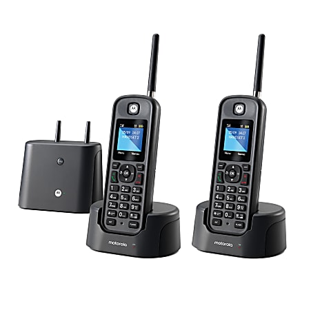 Motorola O2 Series Long Range Cordless Telephone With Digital Answering ...