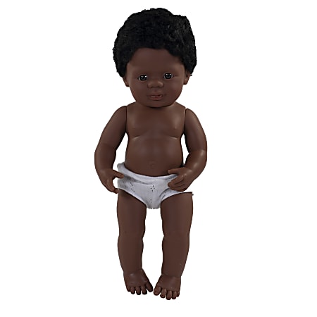 Miniland Educational Anatomically Correct 15" Baby Doll, African American Boy
