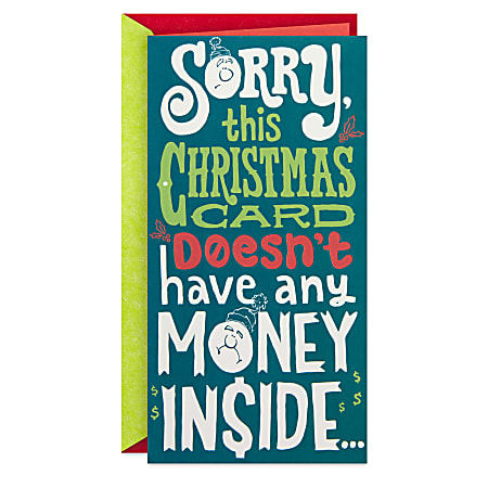 Hallmark Funny Pop-Up Money-Holder Christmas Card (No Money, Just Kidding)