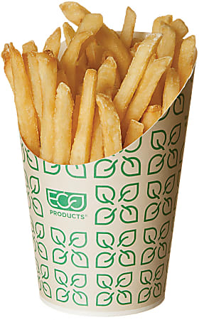 Eco-Products French Fry Scoop/Cups, Large, Leaf, Pack Of 1,000 Fry Cups