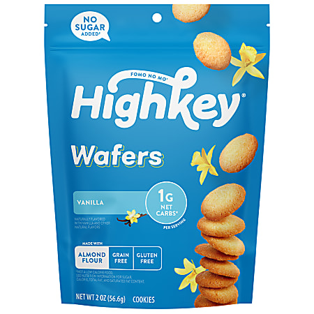 High Key Vanilla Wafers, 2 Oz, Case Of 6 Bags