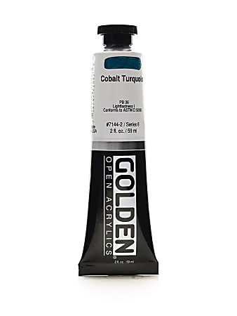 Golden OPEN Acrylic Paint, 2 Oz Tube, Cobalt Turquoise
