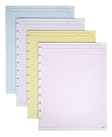 TUL Discbound Bright Sticky Note Pads Assorted Colors 25 Sheets