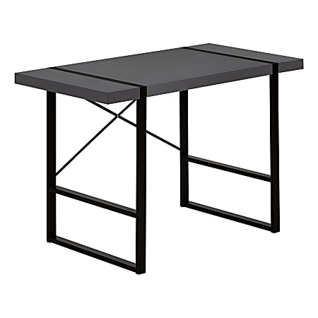 Monarch Specialties Randy 49"W Computer Desk, Gray/Black