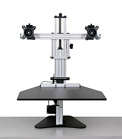 Ergo Desktop Electric Kangaroo Elite Stand, 27 1/2"H x 28"W x 28"D, Black, Standard Delivery