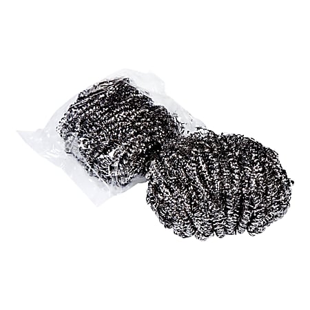 Scotch Brite Stainless Steel Scrubber No. 84 1.75 Oz Silver Box Of 12 -  Office Depot