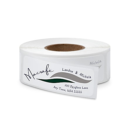 Personalized Custom Printed Return Roll Address Labels White ...