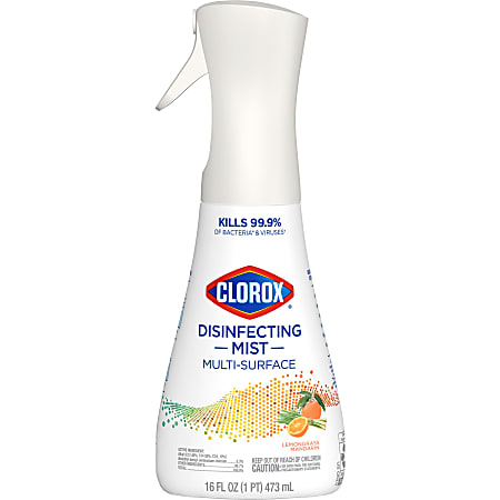 Clorox® Disinfecting Mist Multi-Surface Spray, Lemongrass Mandarin, 16 Fl Oz