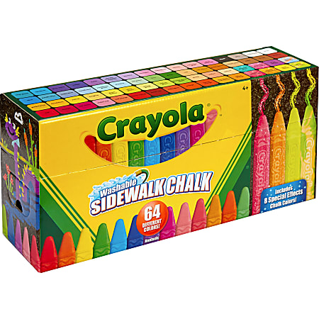 Crayola Sidewalk Chalk, Washable, Tie Dye, 4+, Pantry