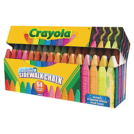 Crayola® Washable Sidewalk Chalk, Assorted Colors, Pack Of