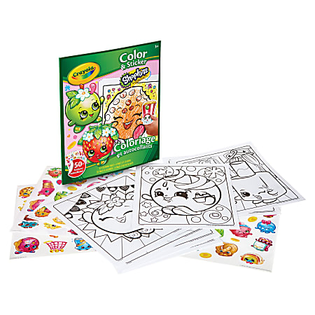 Crayola Shopkins Color/Sticker Book - Coloring - Recommended For - 24 / Each - Multicolor