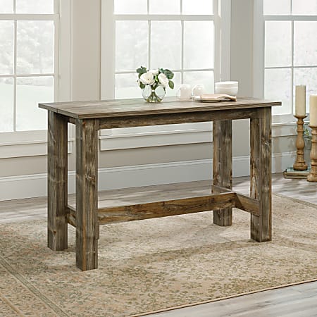 Sauder Boone Mountain Counter Height Table Rustic Cedar Office Depot