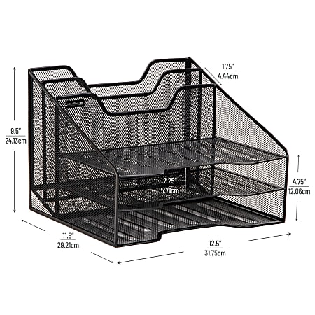 Mind Reader File Organizer Desk Organizer Storage Paper Tray 9 12 H x ...
