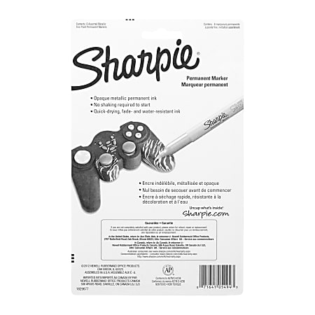 Sharpie 05364 Permanent Marker Metallic Set Of 3 (Gold, Silver, Bronze)