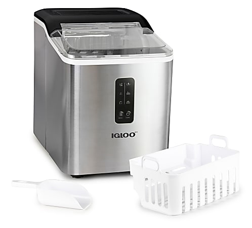 Igloo Automatic Self-Cleaning 26 Lb Ice Maker, Silver