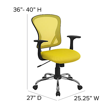 Black and yellow office hot sale chair