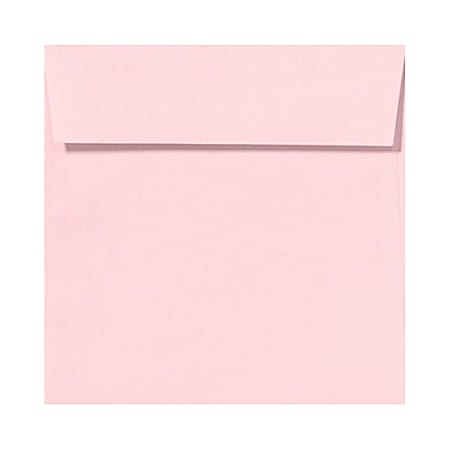 LUX Square Envelopes, 6 1/2" x 6 1/2", Peel & Press Closure, Candy Pink, Pack Of 250