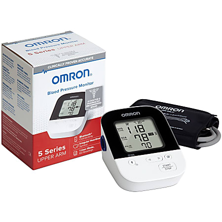 Omron Evolv Wireless Upper Arm Blood Pressure Monitor For Blood Pressure  Bluetooth Connectivity Clinically Validated Irregular Heartbeat Detection BP  Level Indicator - Office Depot