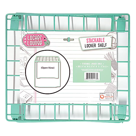 Locker Lounge™ Stackable Locker Shelf, 11 1/2"H x 9 3/4"W x 9 3/4"D, Mint Green