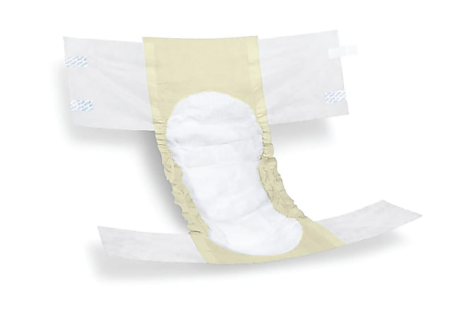FitRight Extra Disposable Briefs, X-Large, White/Yellow, 20 Briefs Per Bag, Case Of 4 Bags