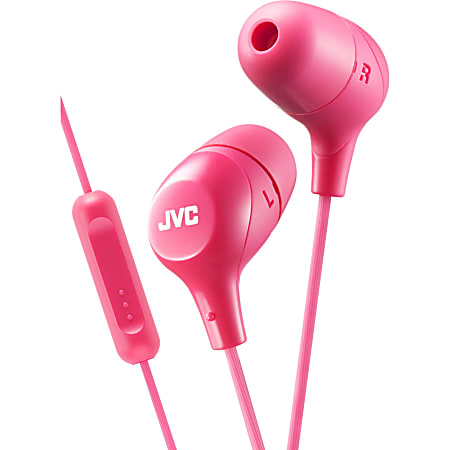 JVC Marshmallow HA-FX38MP Earset - Stereo - Wired - Earbud - Binaural - In-ear - 3.28 ft Cable - Pink