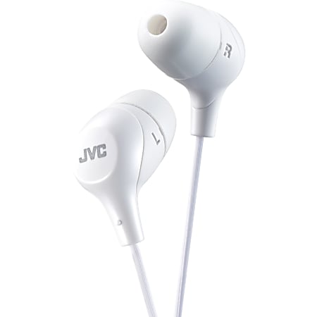JVC Marshmallow HA-FX38MW Earset - Stereo - Wired - Earbud - Binaural - In-ear - 3.28 ft Cable - White