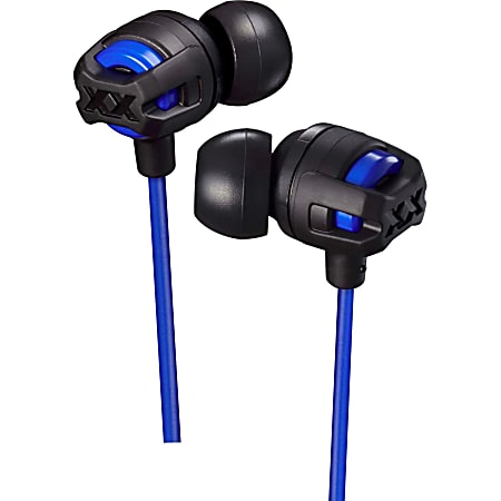 JVC® Xtreme Xplosives Wired Earbud Headphones, Black/Blue, HA-FX103M