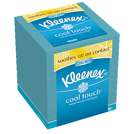 Kleenex® Cool Touch™ Facial Tissue, 50 Tissues Per Box, Case Of 27