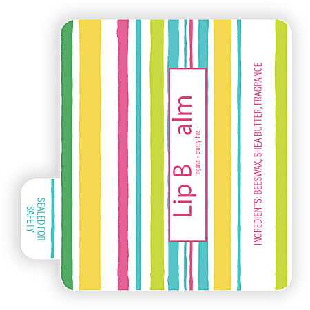 Custom Full-Color Printed Labels And Stickers, Lip Balm Wrap, 2-1/8", Box Of 125 Labels