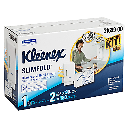 Kleenex® Slimfold Towel Starter Kit, White