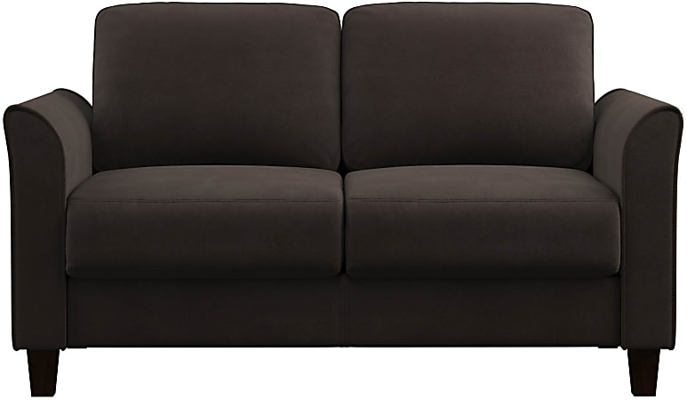 Lifestyle Solutions Winslow Loveseat with Curved Arms, Coffee
