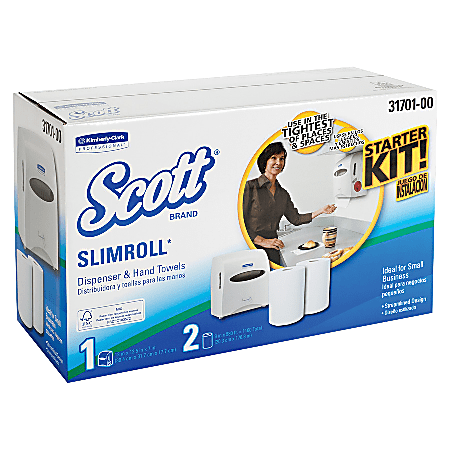 Scott® Slimroll Towel Starter Set, White