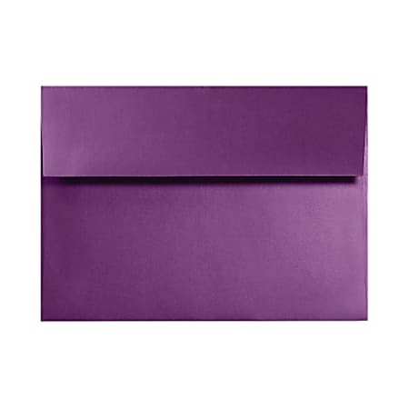 LUX Invitation Envelopes, #4 Bar (A1), Gummed Seal, Purple Power, Pack Of 500