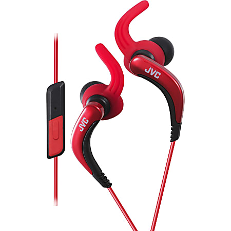 JVC HA-ETR40 Earset - Stereo - Wired - Earbud - Binaural - In-ear - 1.97 ft Cable - Red