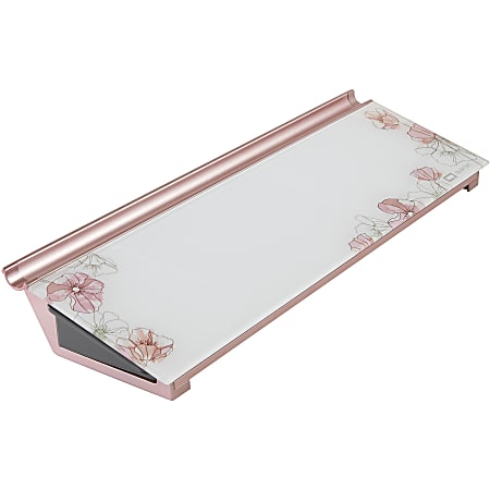 Quartet Floral Design Glass Dry-Erase Desktop Pad - 18
