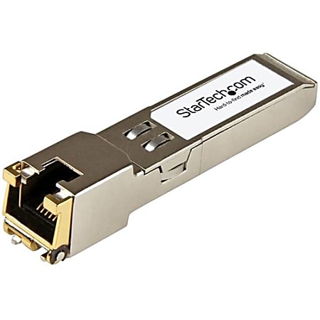 StarTech.com Brocade XBR-000190 Compatible SFP Module - 1000BASE-T - 1GE Gigabit Ethernet SFP to RJ45 Cat6/Cat5e Transceiver - 100m - Brocade XBR-000190 Compatible SFP - 1000BASE-T 1Gbps - 1GbE Module
