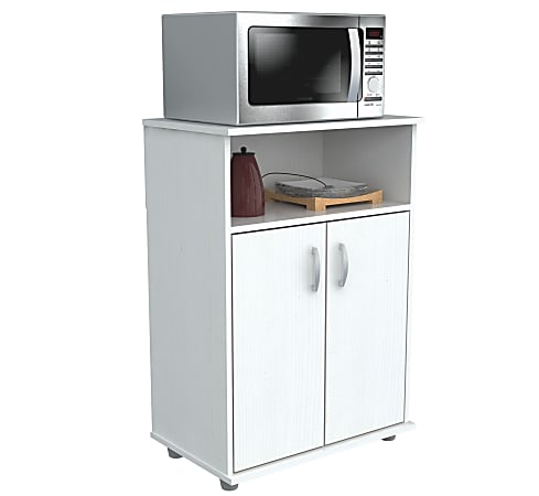 Microwave cabinet with on sale storage